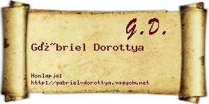 Gábriel Dorottya névjegykártya